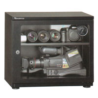 Wonderful ตู้กันชื้น รุ่น WD-086C จอแสดงผลแบบเข็มอนาล็อก รุ่นขนาดหน้ากว้างพิเศษ สามารถใส่กล้องถ่าย VDO ตัวใหญ่ได้ ขนาดความจุ 69 ลิตร - สีดำ