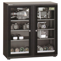 Wonderful ตู้กันชื้น รุ่น WD-200CHi จอแสดงผลแบบดิจิตอล ตู้บานประตูคู่ ซ้าย-ขวา รุ่นขนาดหน้ากว้างพิเศษ สามารถใส่กล้องถ่าย video ตัวใหญ่ได้ ขนาดความจุ 214 ลิตร - สีดำ